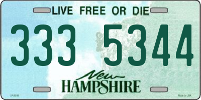 NH license plate 3335344