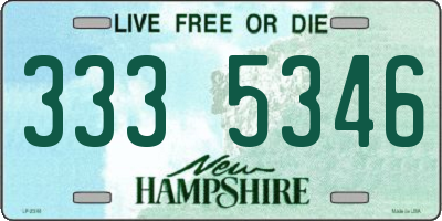 NH license plate 3335346
