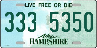 NH license plate 3335350
