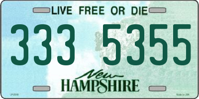 NH license plate 3335355