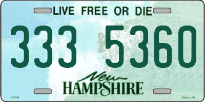 NH license plate 3335360