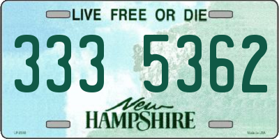 NH license plate 3335362