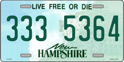 NH license plate 3335364