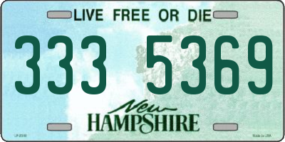 NH license plate 3335369