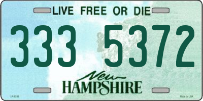 NH license plate 3335372