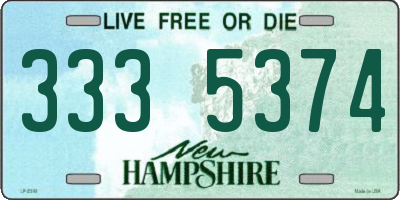 NH license plate 3335374