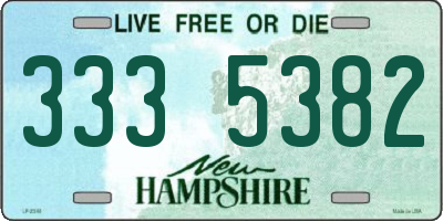 NH license plate 3335382