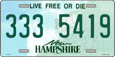 NH license plate 3335419