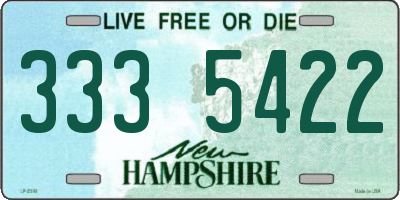 NH license plate 3335422