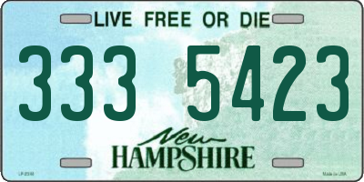 NH license plate 3335423