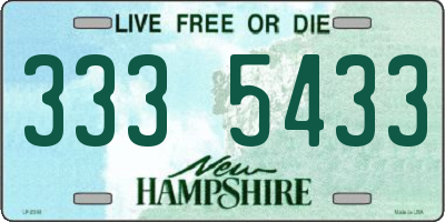 NH license plate 3335433