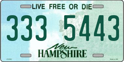 NH license plate 3335443