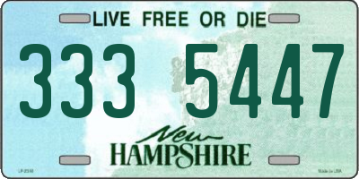 NH license plate 3335447