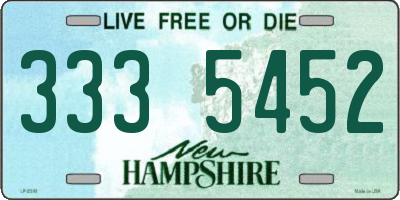 NH license plate 3335452