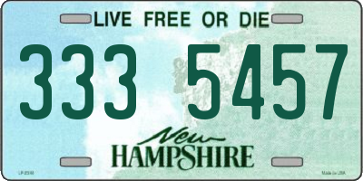 NH license plate 3335457