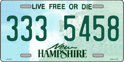 NH license plate 3335458