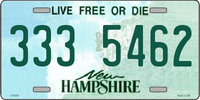 NH license plate 3335462
