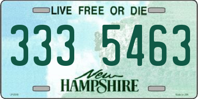 NH license plate 3335463