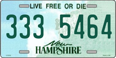 NH license plate 3335464