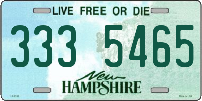 NH license plate 3335465