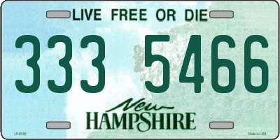 NH license plate 3335466