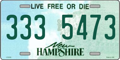NH license plate 3335473