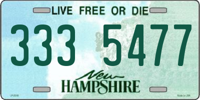 NH license plate 3335477