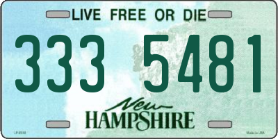 NH license plate 3335481