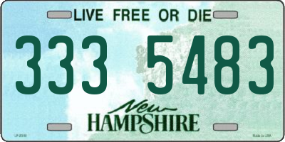 NH license plate 3335483
