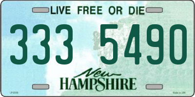 NH license plate 3335490