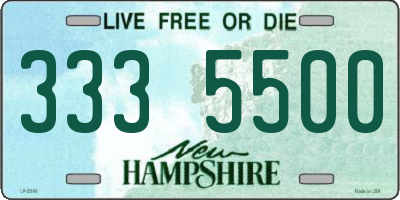 NH license plate 3335500