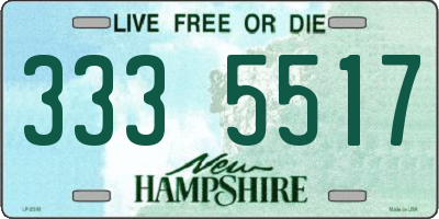 NH license plate 3335517