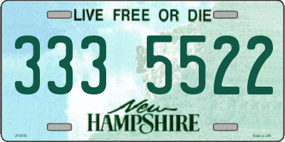 NH license plate 3335522