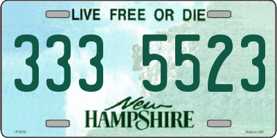NH license plate 3335523