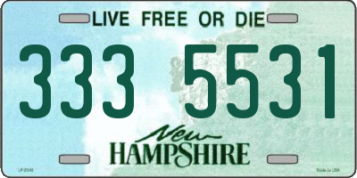 NH license plate 3335531