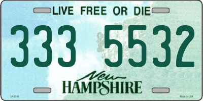 NH license plate 3335532