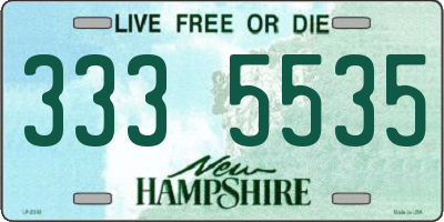 NH license plate 3335535