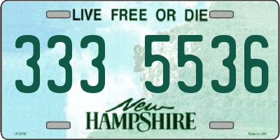NH license plate 3335536