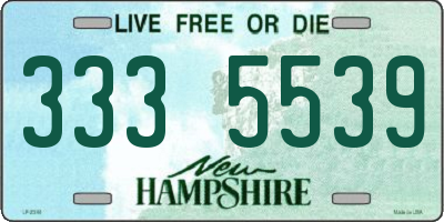 NH license plate 3335539