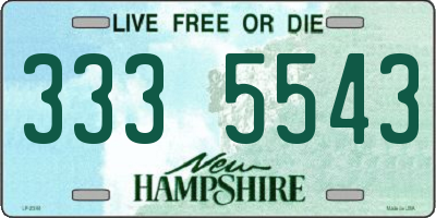 NH license plate 3335543