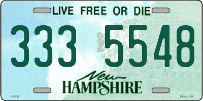 NH license plate 3335548
