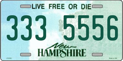 NH license plate 3335556