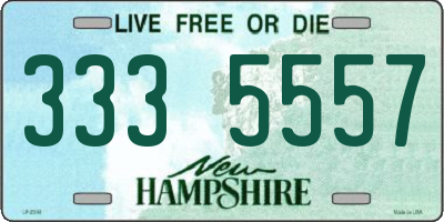 NH license plate 3335557