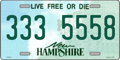 NH license plate 3335558