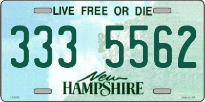 NH license plate 3335562