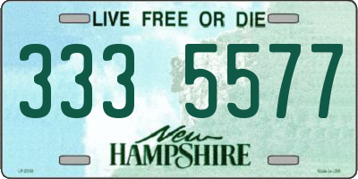 NH license plate 3335577