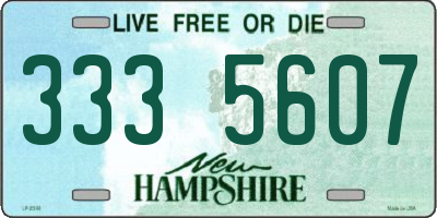NH license plate 3335607