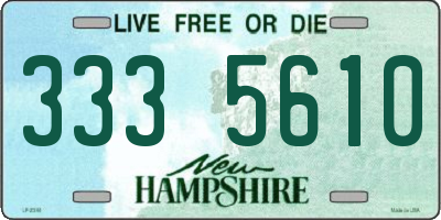 NH license plate 3335610