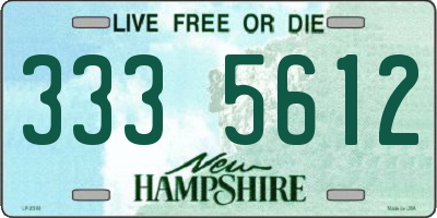 NH license plate 3335612