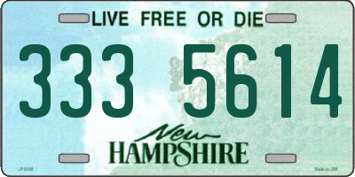 NH license plate 3335614